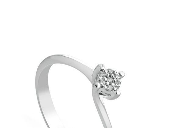 Anello Promesse Donna in Oro bianco 0.13 Ct FMP25013 - FMP25013